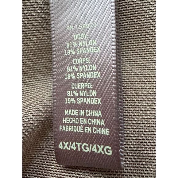 Skims Women's Sheer Mesh Thong Bodysuit Cocoa Brown Size 4X Plus - Picture 3 of 4